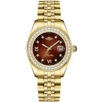 Eterna Diamond Swiss Quartz Watch with Gold Crystal Hour Markers