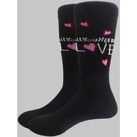 SOCKSHOP Music Collection 1 Pair The Beatles Cotton Socks All You need is Love Black 4-7 Unisex