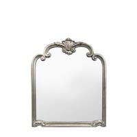 Hastings Large Rectangle Overmantle Mirror - Silver