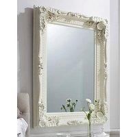 Louis Large Rectangle Wall Mirror  Cream