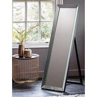 Luna Cheval Rectangle Mirror with Mirrored Frame  Caspian House