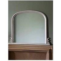 Bauzon Large Arched Overmantle Mirror  Silver