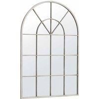  Rustic Metal Frame Window Arched Wall Hanging Mirror H97cm x W65cm