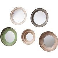 Crosby Set of 5 Mirrors MultiColoured