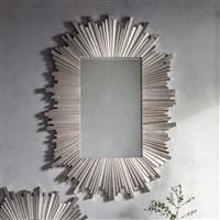 Herzfeld Rectangular Pale Gold Wall Hanging Mirror