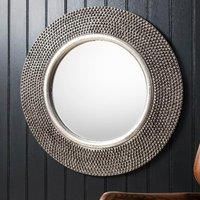 Whittington Pewter 80cm Wall Mirror Silver