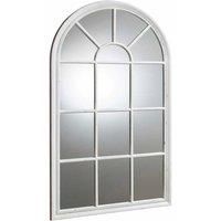 Ilkley Large Arched Wall Mirror - White