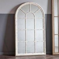 Ilkley Large Arched Wall Mirror - White