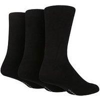 3 Pair Black Classic Bamboo Plain Socks Men's 7-11 Mens - Glenmuir