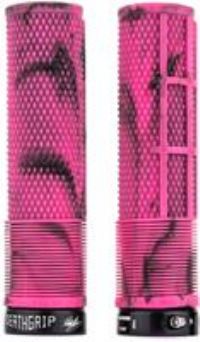 DMR Brendog Death Grip Flangeless MTB Grips, Marble Pink