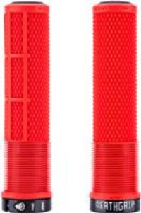 DMR DeathGrip 2 Red Bike Handlebar Grips Thin Flangeless