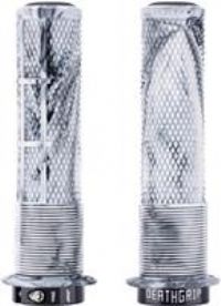 DMR DeathGrip 2 White Snow Camo Bike Handlebar Grips Thin Flanged