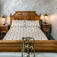 The Chateau Neuveau Heron Duvet Cover Bedding Set Cream Navy