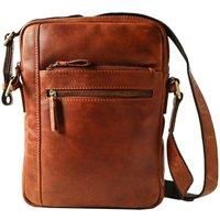 'PH' Men's Leather Cognac iPad/Tablet Messenger Bag