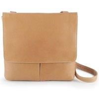 'Washed Cancun' Leather Flapover Crossbody Bag