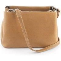 'Washed Cancun' Leather Triple Compartment Handbag