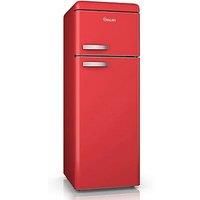 Swan Freestanding Retro Top Mounted Fridge Freezer 70/30, A+ Rated, 208 L Red