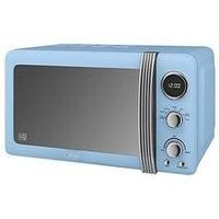 Swan Retro Digital Microwave, 800 W, Blue