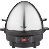 Swan SF21020N 7 Egg Boiler and Poacher, Featuring 3 Cook Settings, 350w, Black/Stainless Steel