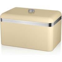 Swan SWKA1010CN Retro Bread Bin, Metal, Cream(Retro), 18 Litre Storage Capacity
