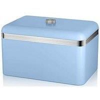 Swan SWKA1010BLN Retro Bread Bin, Metal, Blue, 18 Litre Storage Capacity
