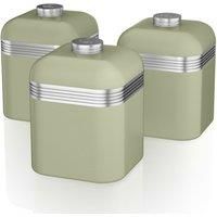 Swan SWKA1020GN Retro Set of 3 Canisters (Green)