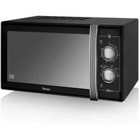 Swan Retro SM22070BN Free Standing Microwave Oven in Black