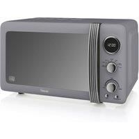 Swan Retro SM22030GRN Digital Microwave with 6 power levels, 800W, 20 Litre, Grey