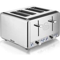 Swan ST14064N Classic 4 Slice Toaster Polished Stainless Steel