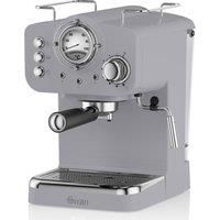 Swan SK22110GRN Retro Pump Espresso Coffee Machine 15 Bar Grey