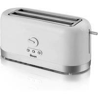 Swan 4 Slice Longslot White Bread Toaster High Lift Variable Browning Defrost