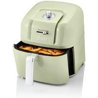 Swan Retro Air Fryer 6 L, Grey, Low Fat Healthy Frying, 80% Less Fat, Rapid Air Circulation, SD10510GRN