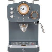 Swan Nordic Espresso & Coffee Machine Swan Colour: Grey  - Grey - Size: 31cm H X 19cm W X 28cm D