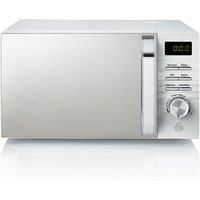 Swan 700W White Symphony Digital Microwave, 20L Capacity, 5 Microwave Power Levels, Defrost and Reheat Settings, 60 Minute Timer and Digital Display, SM22038WN