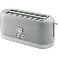 Swan 4 Slice Toaster, Grey, Variable Browning Control and Extra Long Slot: 25mm x 250mm, 1200W-1400W, ST10091GRYN