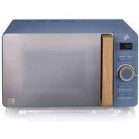 Swan Nordic Free Standing Microwave Oven in Blue