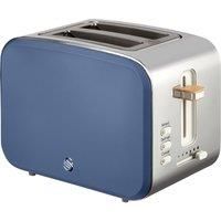 Swan ST14610BLUN Nordic 2 Slice Toaster, Scandi Style, 6 Browning Levels, 900W, Blue