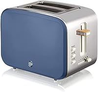 Swan ST14610BLUN Nordic 2 Slice Toaster, Scandi Style, 6 Browning Levels, 900W, Blue