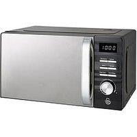 Swan 700W Black Symphony LED Digital Microwave, 20L Capacity, 5 Microwave Power Levels, Defrost and Reheat Settings, 60 Minute Timer and Digital Display, SM22038LBN