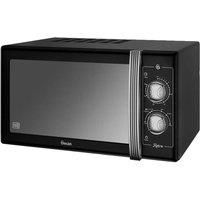 Swan Retro Manual Microwave, 25 Litre, 900W, LED,Black, SM22070LBN