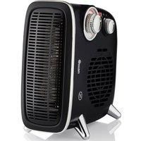 Swan SH27020N Vertical Fan Heater, 2 Heat Settings, Adjustable Thermostat, 2000W, Black and Chrome