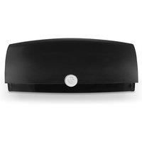 Swan Townhouse Black Bread Bin with Roll Top Lid Modern Design SWKA18529BLK