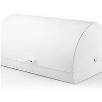 Swan SWKA18535WHT Serenity Bread Bin with Ventilation, Smooth Matt Finish and Roll Top Lid, 14 Litre, White