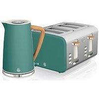 Swan EEJB151 - Nordic Twin Pack Kettle & 4-Slice Toaster Green