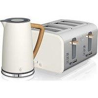 Swan EEJB153 - Nordic Twin Pack Kettle & 4-Slice Toaster White