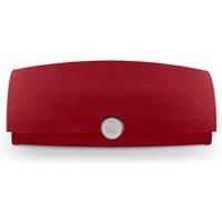 Swan SWKA18529RN Townhouse Bread Bin with Ventilation, Colour Coated Iron and Roll Top Lid, 14 Litre, Red