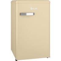 SWAN SR11035CNE Retro Under Counter Fridge with 77L Fridge Capacity, 13L Freezer Capacity, 1 Glass Shelf, 3 Door Shelves, 1 Salad Drawer, E Energy Rated, Cream
