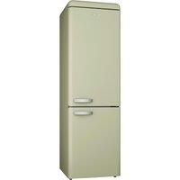 SWAN SR11020GNE Retro 70/30 Fridge Freezer with 4 Glass Shelves, 3 Freezer Drawers, Salad Crisper, Chrome Wine Rack, Energy Class E, Green