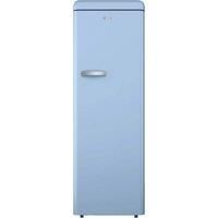 SWAN SR11050BLNE Retro Tall Larder Fridge with 337L Capacity, 5 Glass Fridge Shelves, 1 Chrome Wine Rack, 6 Door Shelves, 1 Salad Crisper, Energy Class E, Blue