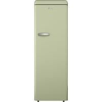 SWAN SR11050GNE Retro Tall Larder Fridge with 337L Capacity, 5 Glass Fridge Shelves, 1 Chrome Wine Rack, 6 Door Shelves, 1 Salad Crisper, Energy Class E, Green
